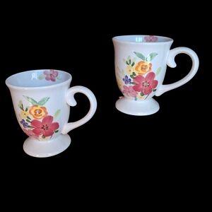 Maxcera "Group Floral" Spring Flowers 2x Coffee Mugs Cups